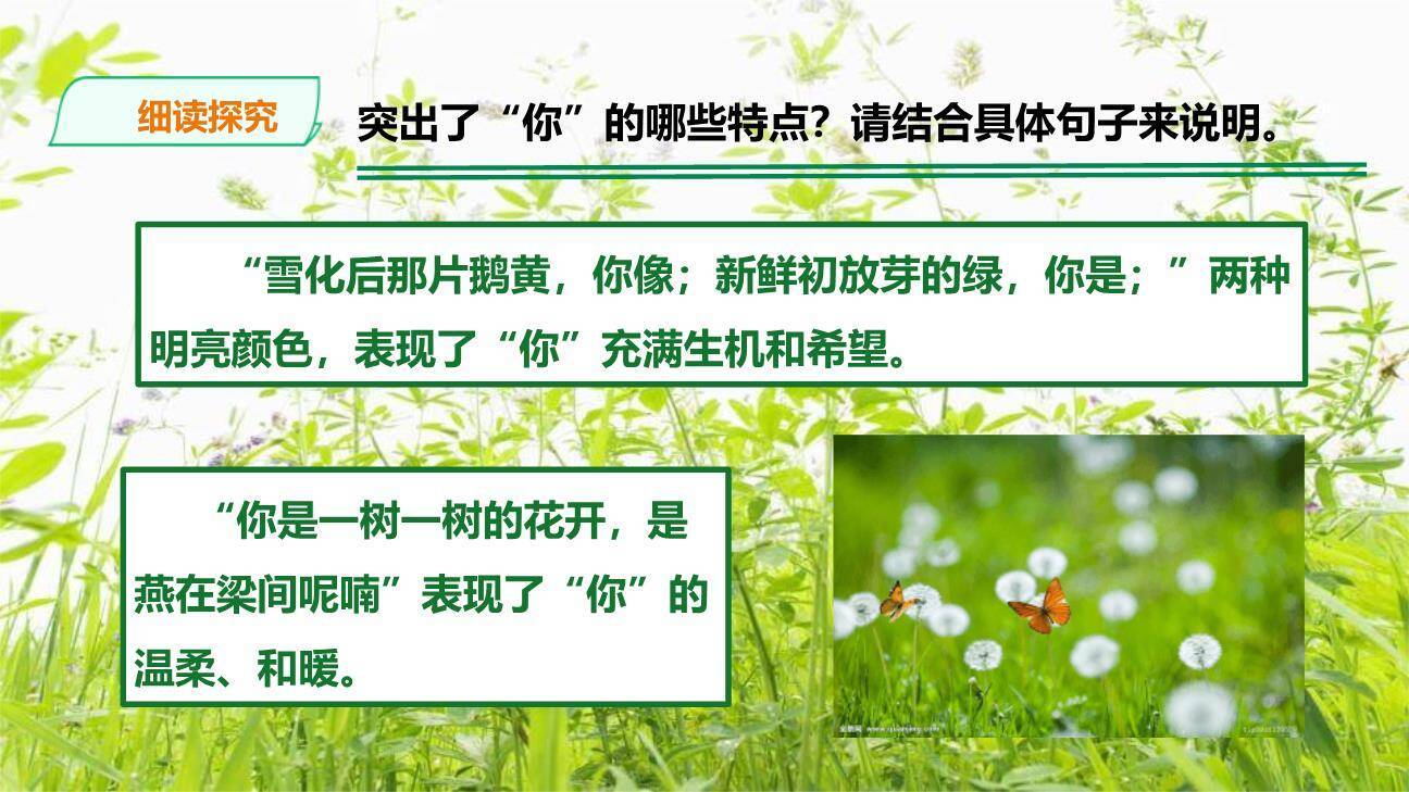 你是人间的四月天PPT课件84