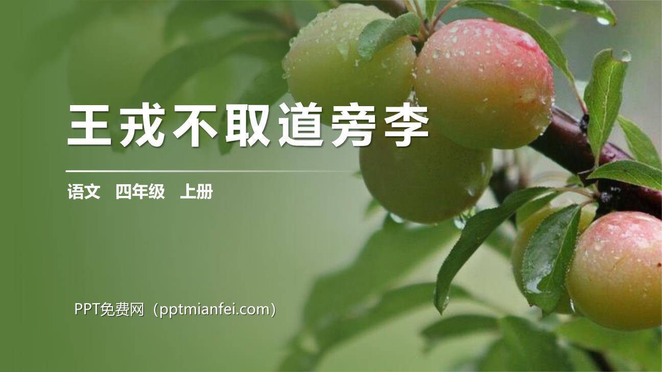 王戎不取道旁李PPT课件30