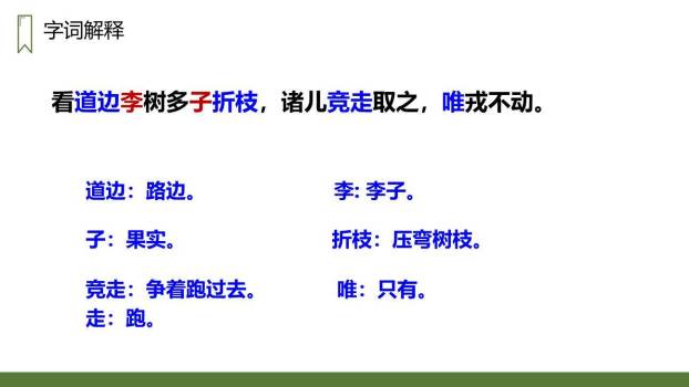 王戎不取道旁李PPT课件31