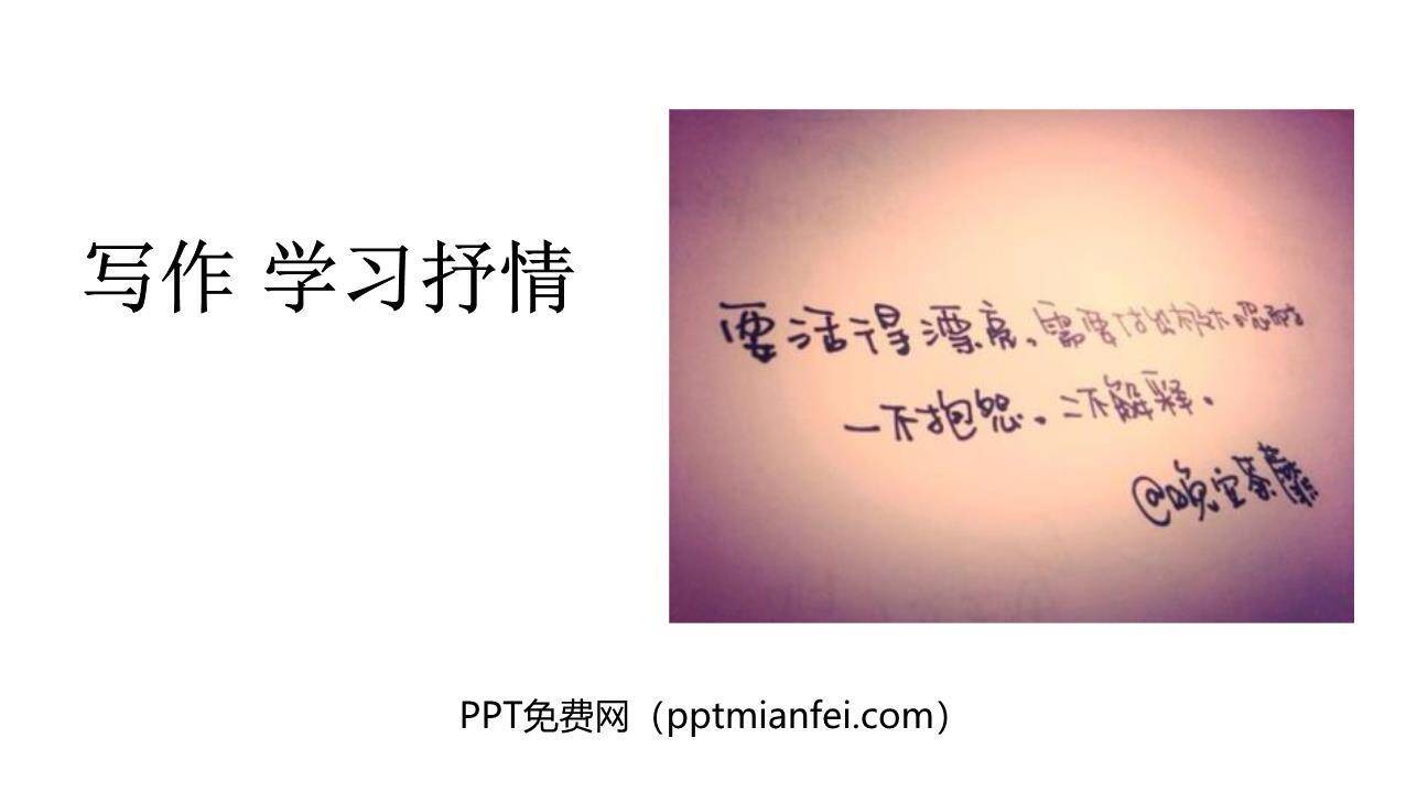 学习抒情PPT课件50