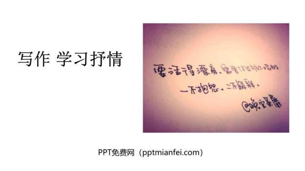 学习抒情PPT课件50