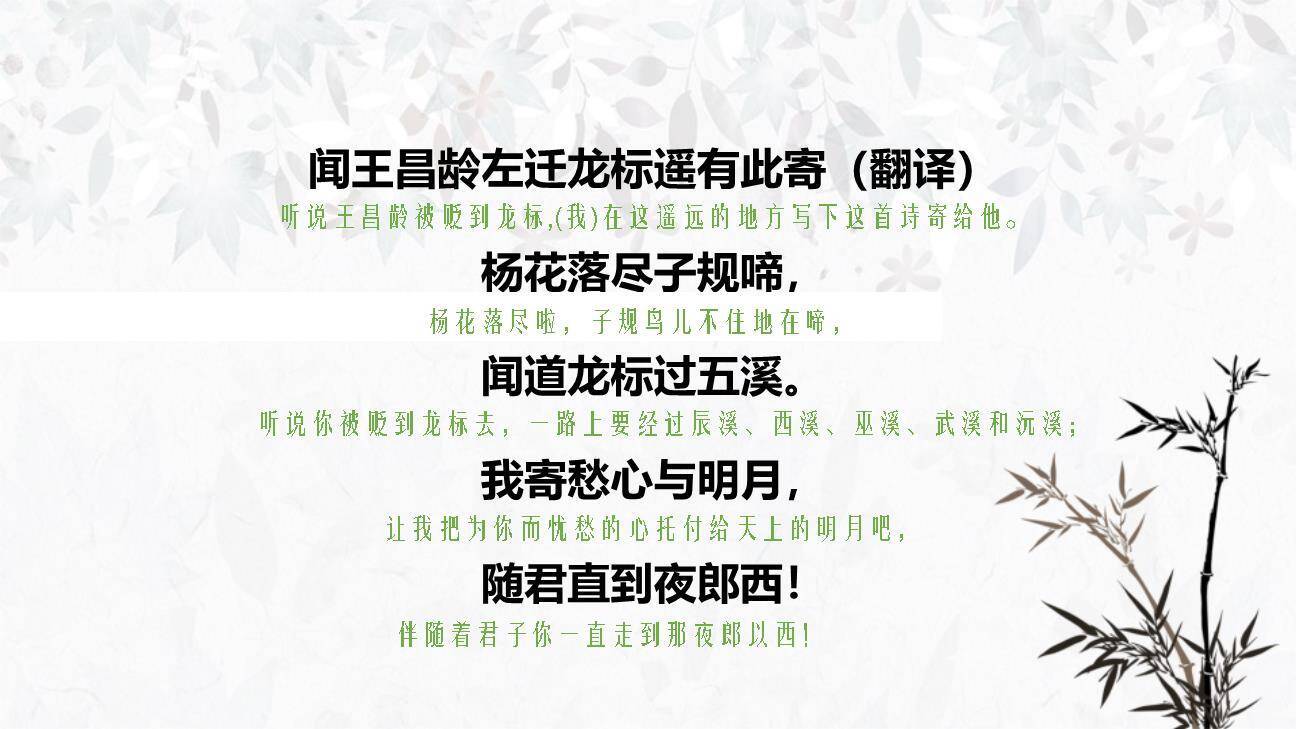 闻王昌龄左迁龙标遥有此寄PPT课件44