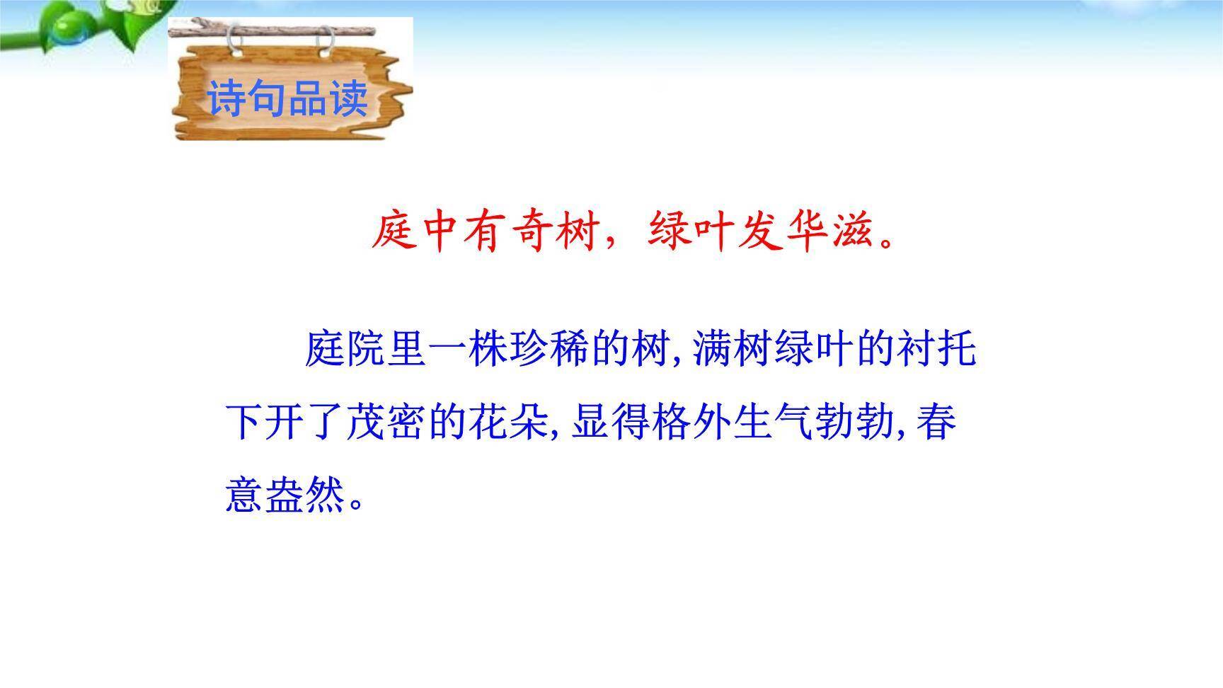 庭中有奇树PPT课件48