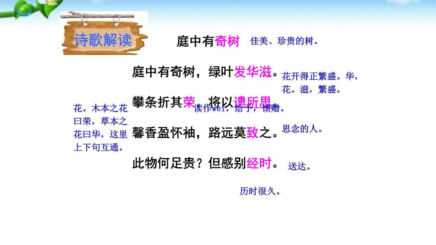 庭中有奇树PPT课件47