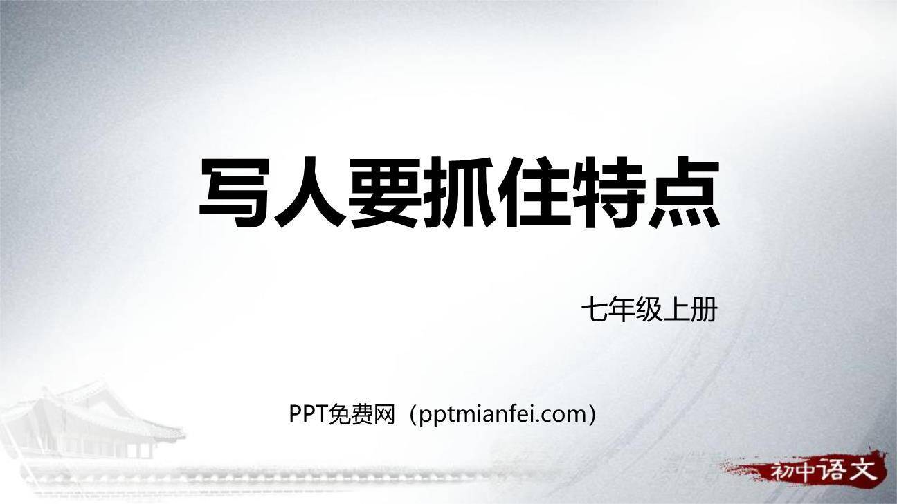 写人要抓住特点PPT课件40