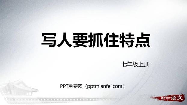 写人要抓住特点PPT课件40