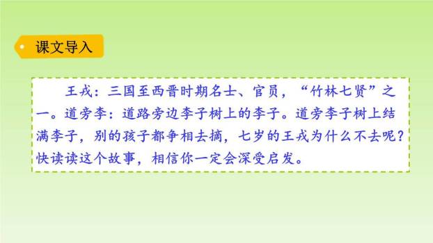 王戎不取道旁李PPT课件78