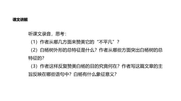 白杨礼赞PPT课件43