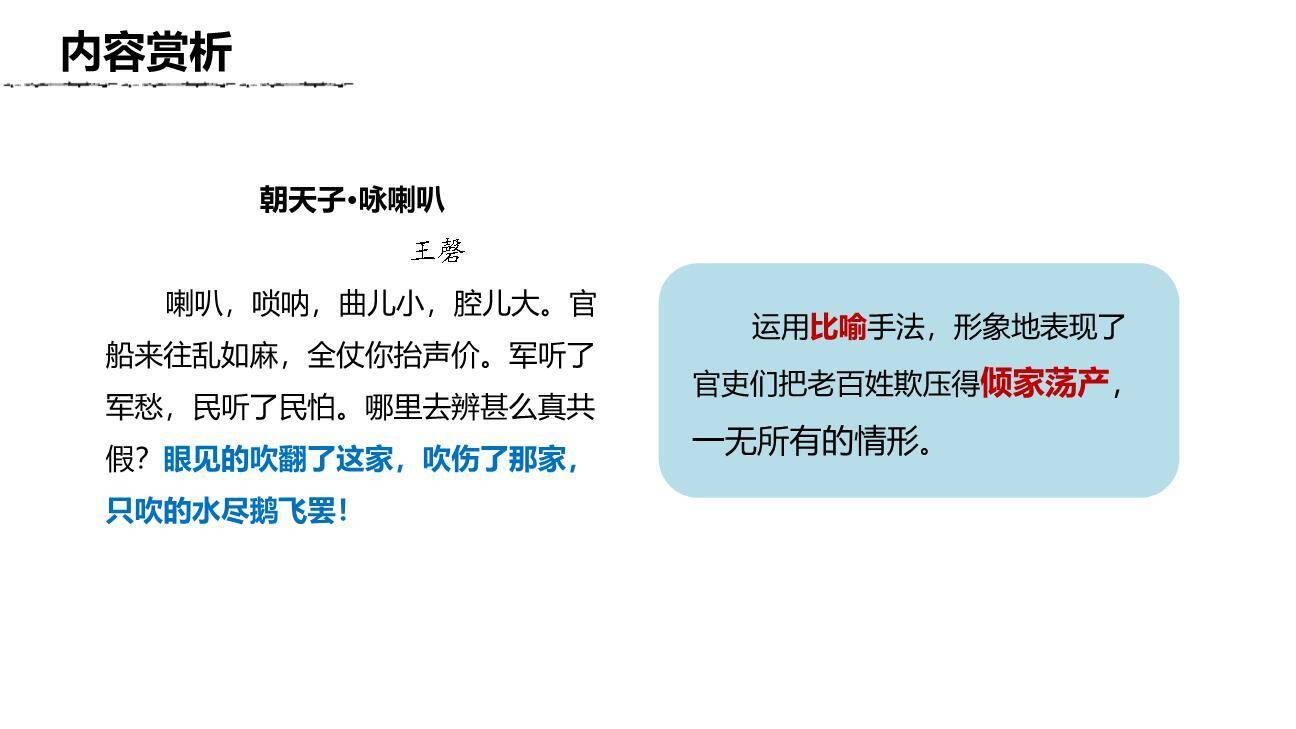 朝天子·咏喇叭PPT课件16