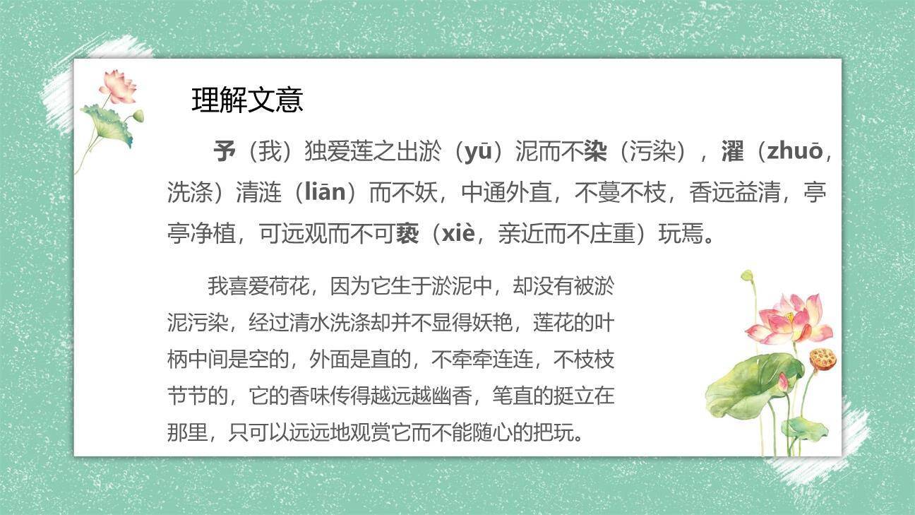 爱莲说PPT课件13