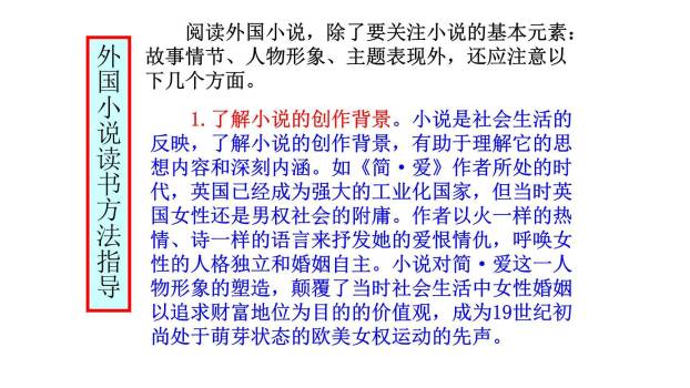 《简·爱》：外国小说的阅读PPT课件11