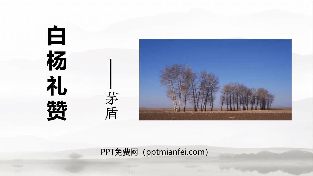 白杨礼赞PPT课件10