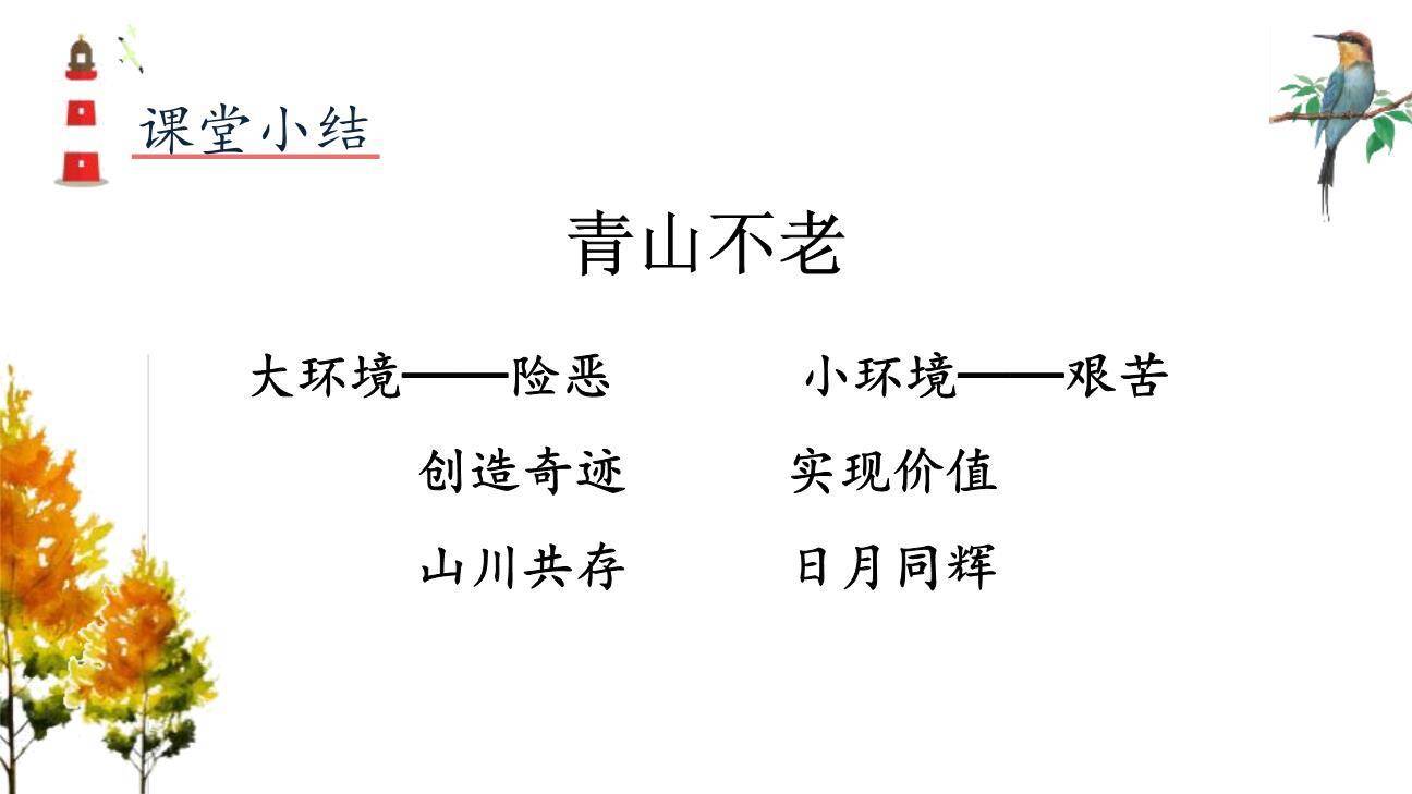 青山不老PPT课件32