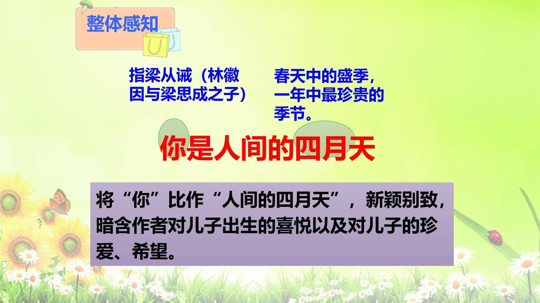 你是人间的四月天PPT课件45