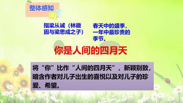 你是人间的四月天PPT课件45