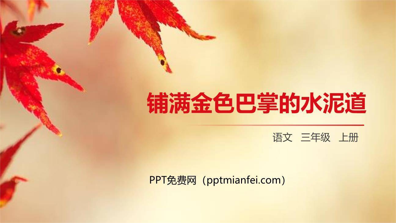 铺满金色巴掌的水泥道PPT课件80