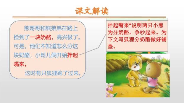 狐狸分奶酪PPT课件35