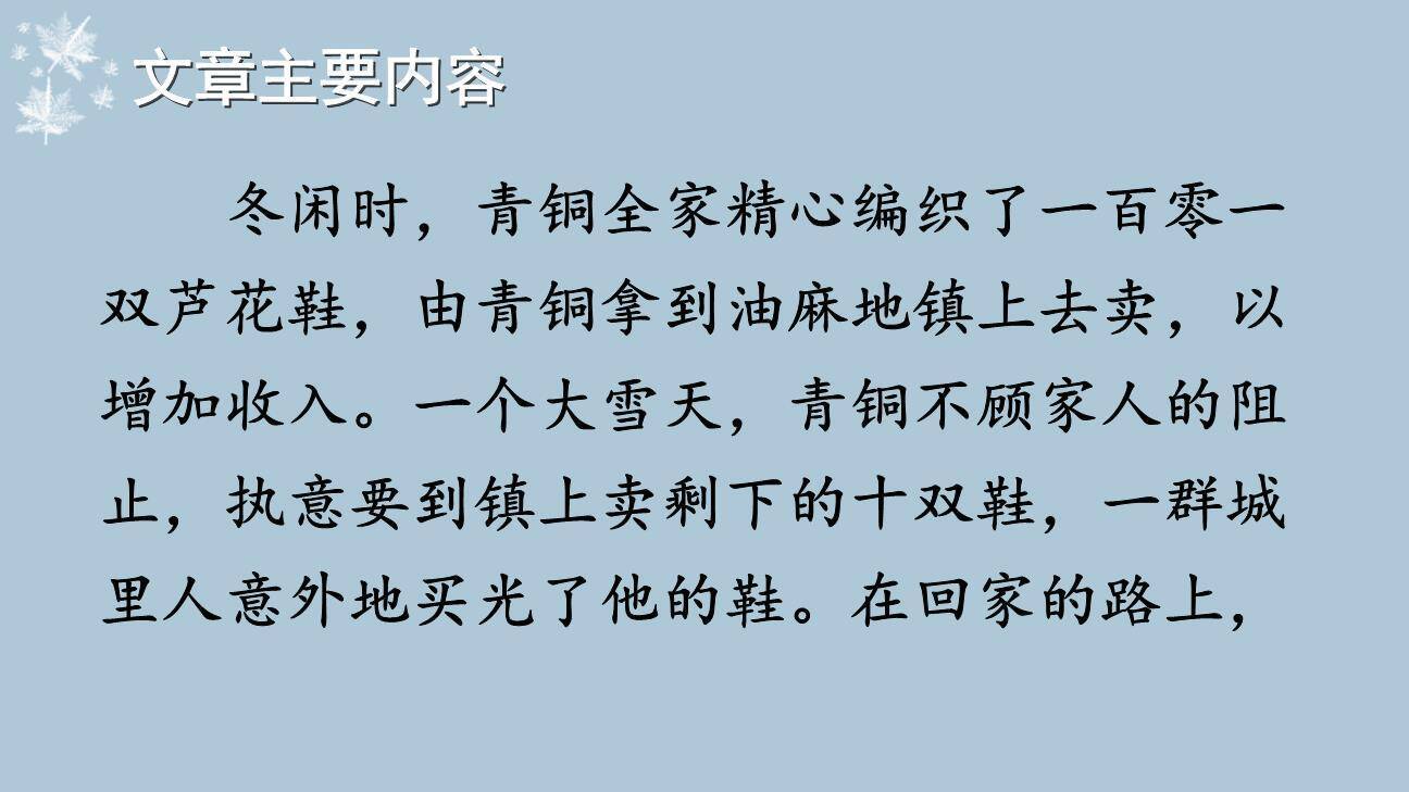 芦花鞋PPT课件47