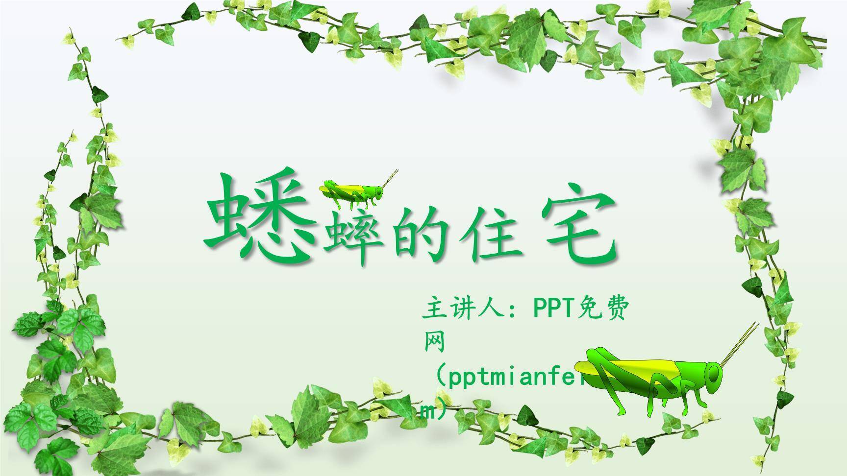 蟋蟀的住宅PPT课件30
