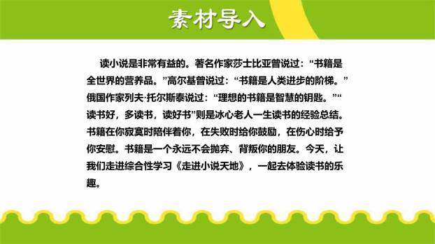 走进小说天地PPT课件23