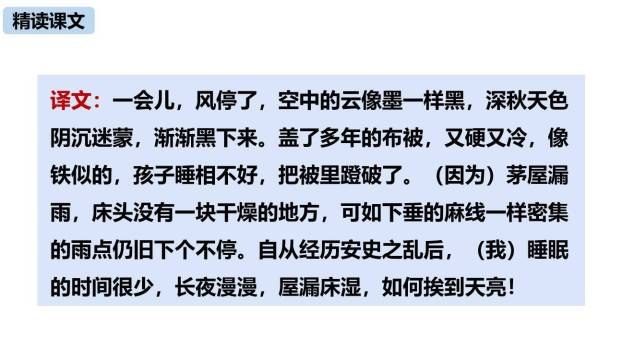 茅屋为秋风所破歌PPT课件29