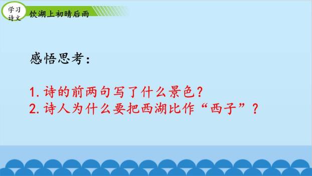饮湖上初晴后雨PPT课件14