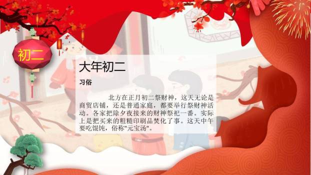 放射光效毛笔字春节习俗介绍PPT8