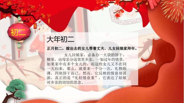 放射光效毛笔字春节习俗介绍PPT7