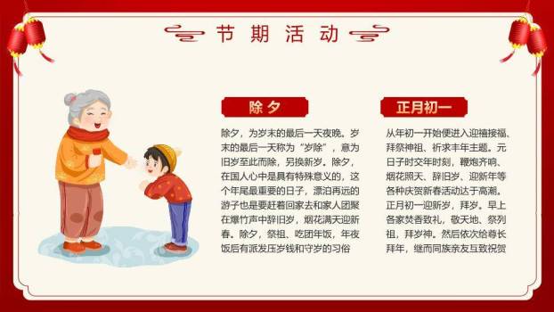 门柱蛇纹菱形数字春节科普PPT8