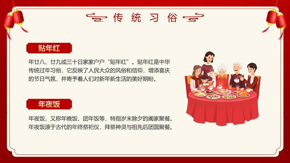 门柱蛇纹菱形数字春节科普PPT3