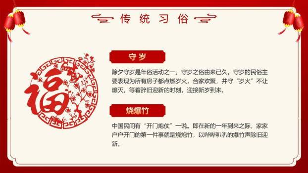 门柱蛇纹菱形数字春节科普PPT4