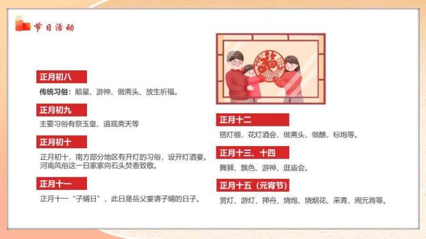 双童舞狮春节快乐祝福PPT7