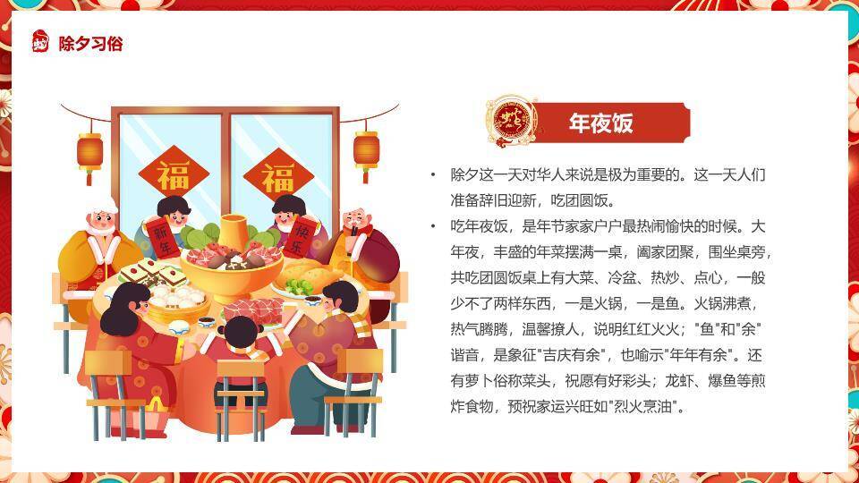 剪纸回纹灯笼春节通用祝福PPT6