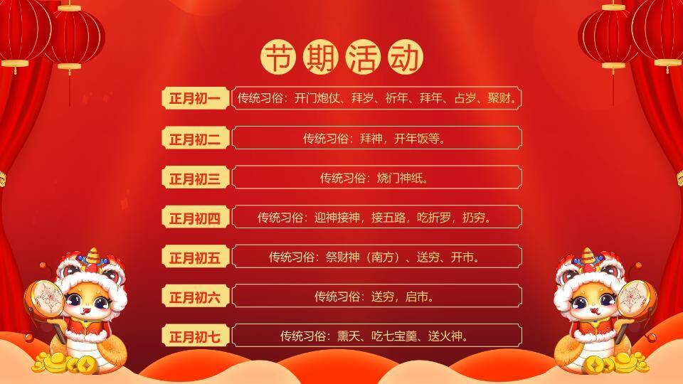 立体金蛇祥云春节文化介绍PPT6