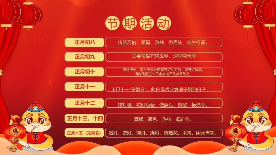 立体金蛇祥云春节文化介绍PPT7