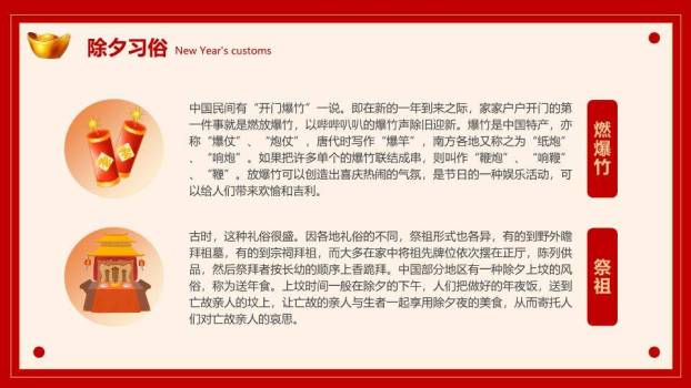 卷轴标题舞狮娃娃春节习俗PPT8