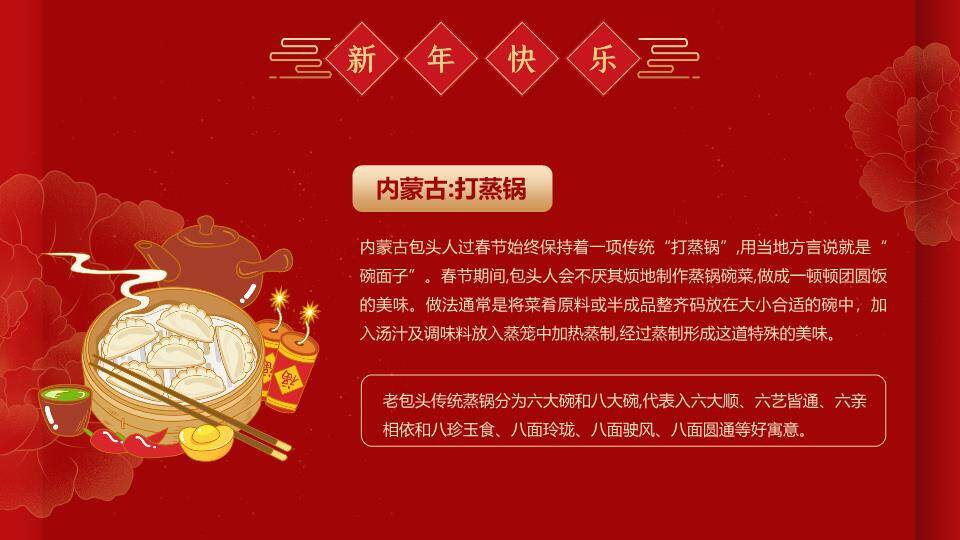 剪纸灯笼光斑南北方春节习俗PPT8