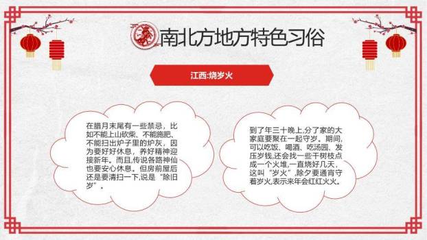 福字印章南北方春节习俗对比班会PPT9