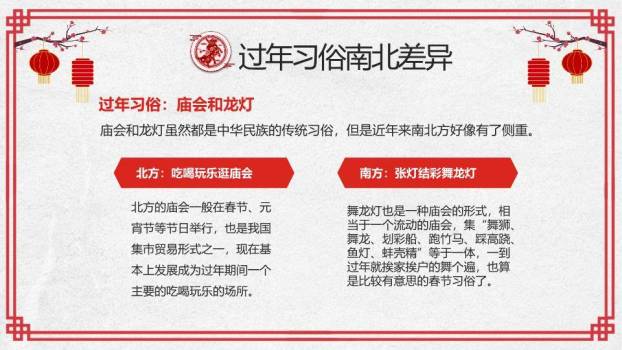 福字印章南北方春节习俗对比班会PPT2