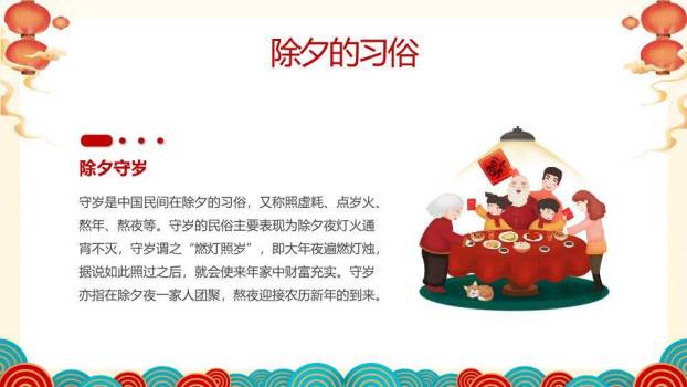 水墨山居串灯笼除夕习俗班会PPT3