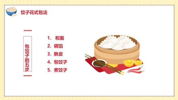 家庭温馨围坐包饺子春节习俗PPT4