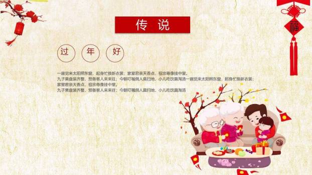 圆形镂空剪纸春节习俗宣传PPT4