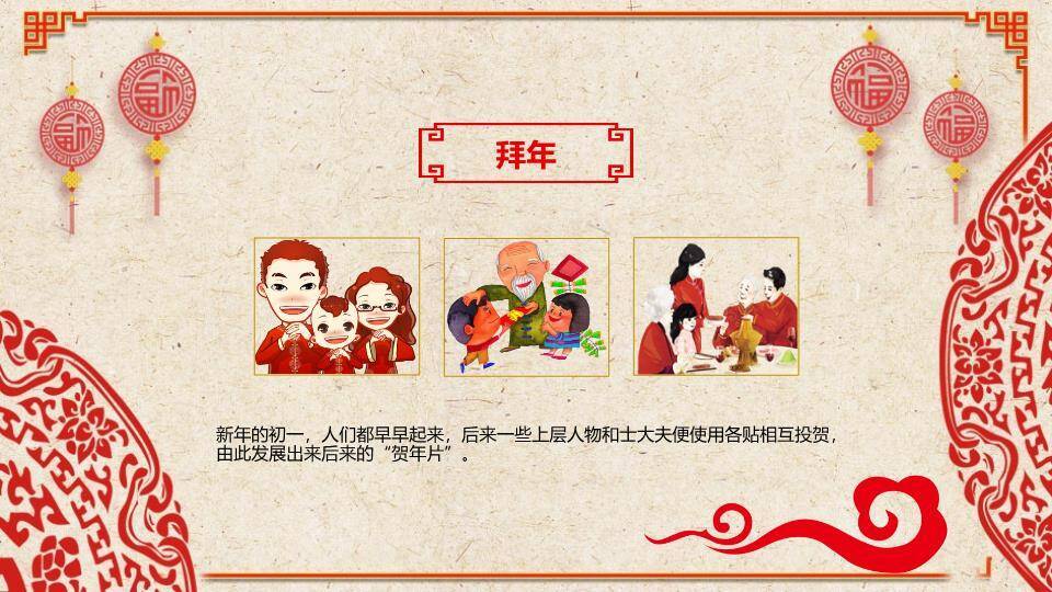 书法福灯猪年春节传统文化PPT8