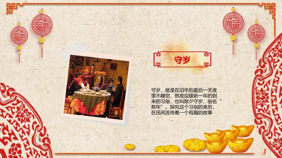 书法福灯猪年春节传统文化PPT7