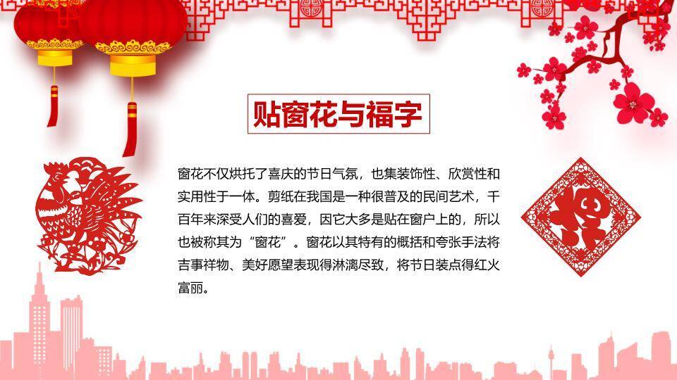 胖娃娃卷轴新年传统习俗PPT9