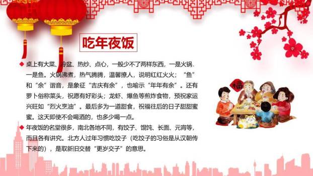 胖娃娃卷轴新年传统习俗PPT5
