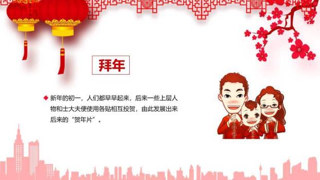 胖娃娃卷轴新年传统习俗PPT7