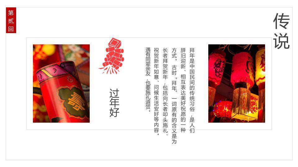 水墨街景年事习俗时间线PPT4