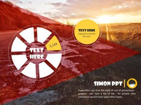 JI-00010扁平化喜庆圣诞节PPT模板5