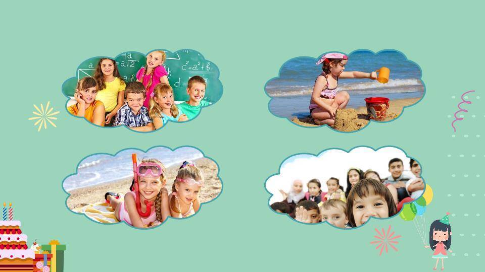 JI-00013缤纷儿童生日相册PPT模板3